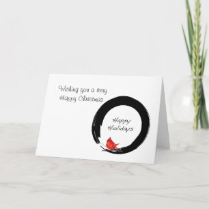 Zen Circle med julkardinal Helgkort