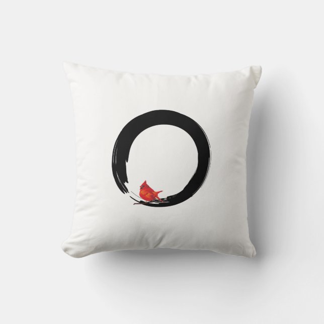 Zen Circle med julkardinal Kudde (Framsida)