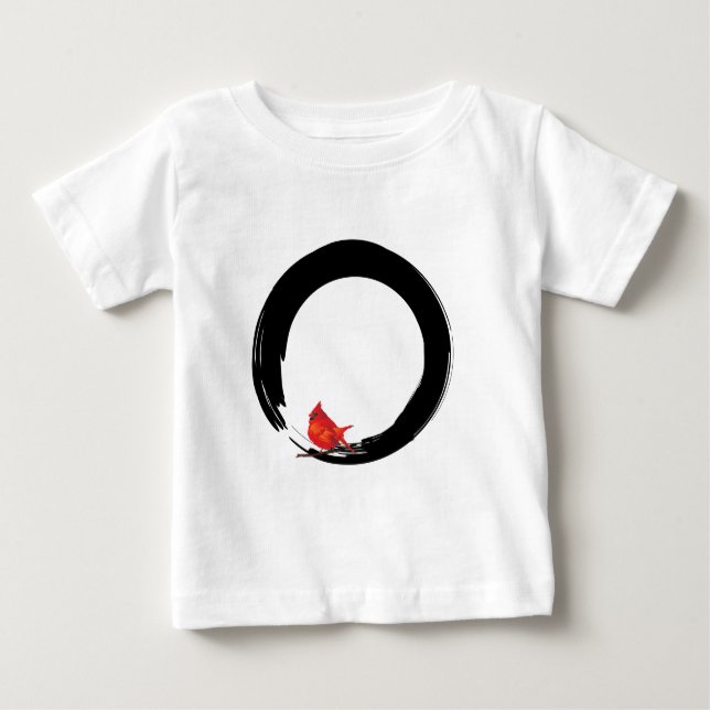 Zen Circle med julkardinal T Shirt (Framsida)