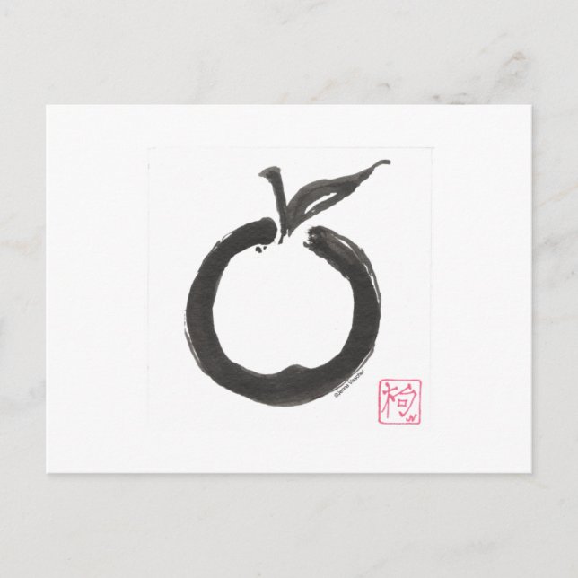 Zen Cirkel Äpple Vykort (Framsida)