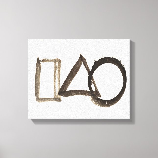 Zen Classics - Gibon Sengai - Circle, Triangle Canvastryck (Framsida)