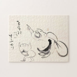 Zen Classics - Gibon Sengai - Hotei Pointing Pussel