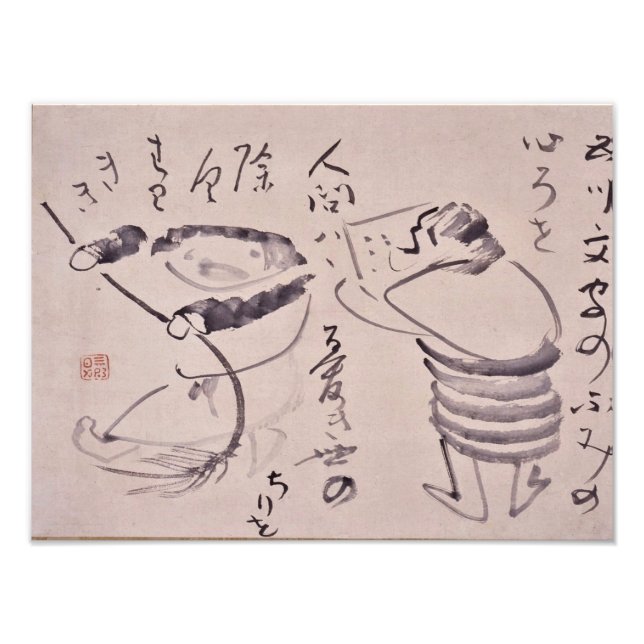 Zen Classics - Gibon Sengai - Kanzan och Jittoku Fototryck (Framsidan)