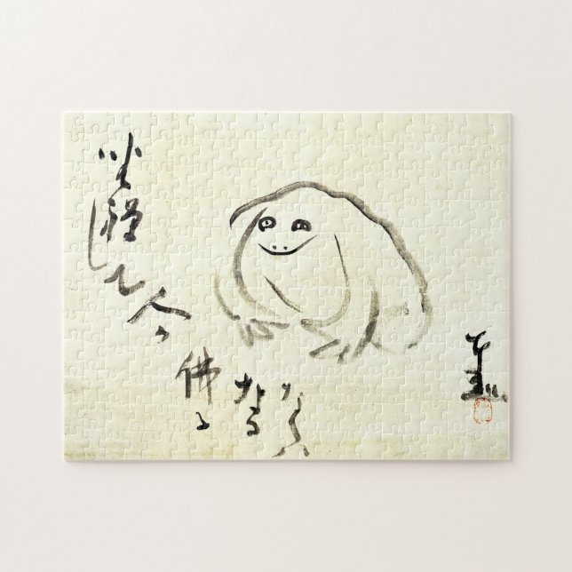 Zen Classics - Gibon Sengai - Meditating Frog Pussel (Horisontell)