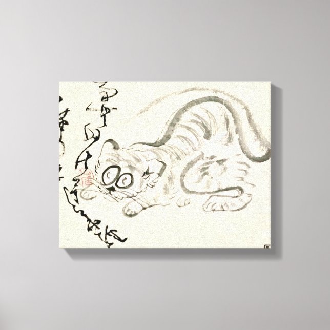 Zen Classics - Gibon Sengai - Tiger Canvastryck (Framsida)