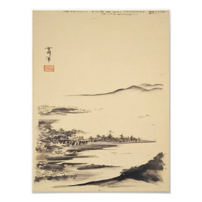 Zen Classics - Sesshu - Höstliggande Fototryck (Framsidan)