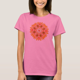 Zen Dahlia Flower Mandala T-Shirt