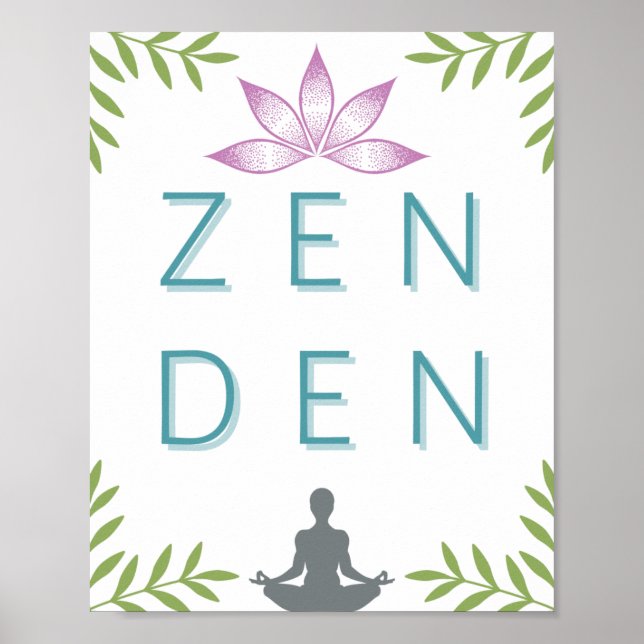 Zen Den - Meditation Art - Yoga Poster (Framsidan)