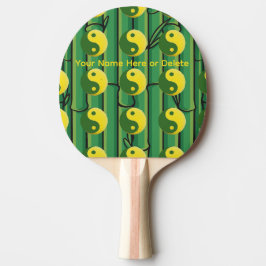 Zen, Ekologisk, Bambu, Ying Yang Bordtennisbollar Pingisracket