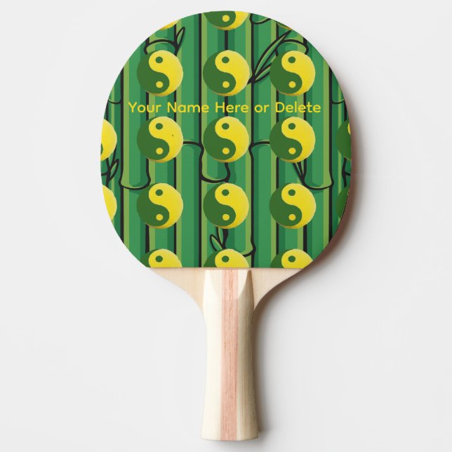 Zen, Ekologisk, Bambu, Ying Yang Bordtennisbollar Pingisracket (Framsidan)