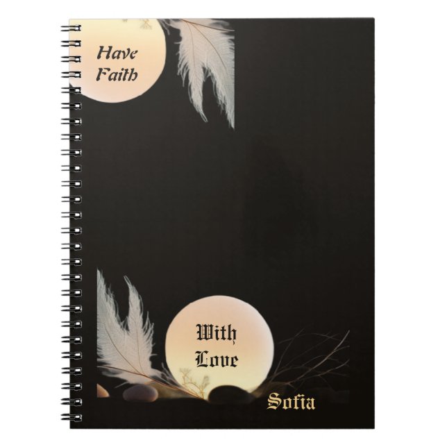 Zen Encouragement & Peace Minimalist Photo Anteckningsbok (Framsidan)