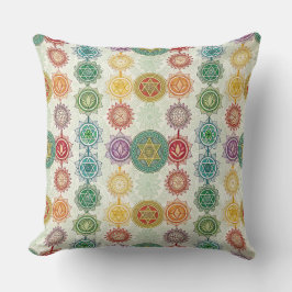 Zen Energisymbol Mandala Design Mönster Konst Kudde