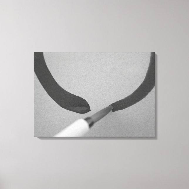 Zen Enso Calligraphy Push Canvastryck (Framsida)