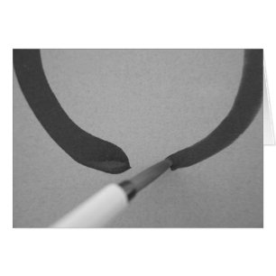 Zen Enso Calligraphy Push Hälsningskort