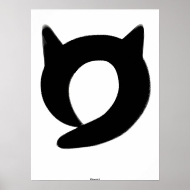 Zen Enso Cat Poster (Framsidan)
