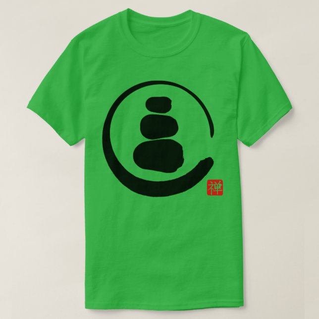 Zen Enso Circle och Zen stones T Shirt (Design framsida)
