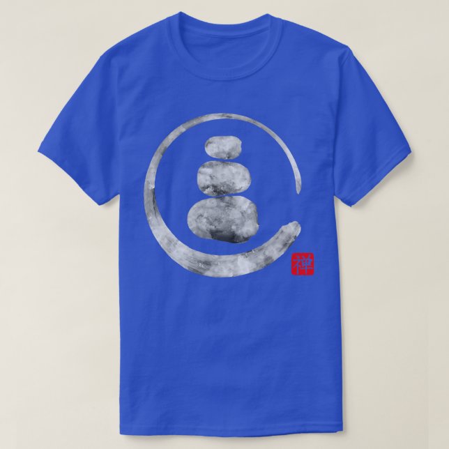 Zen Enso Circle och Zen stones T Shirt (Design framsida)