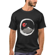 Zen Enso Moon Mountain Japansk T-Shirt