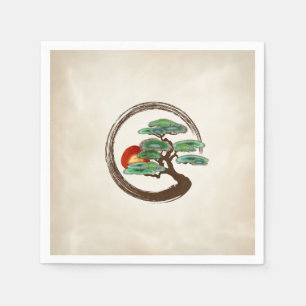 Zen Enzo Geode Bonsai Träd på canvas Pappersservett