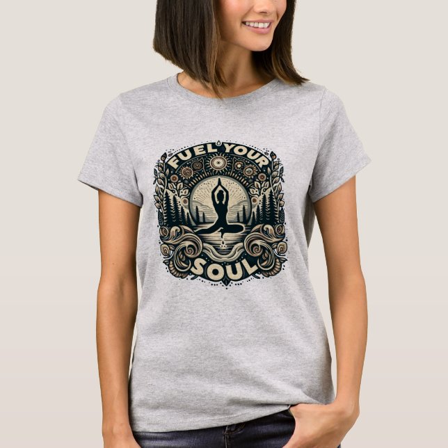 Zen Escape - Bränn din själliyoga-inspiration T Shirt (Framsida)