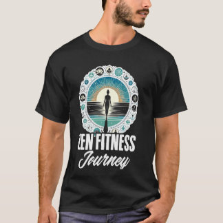 Zen Fitness Journey Lotus Meditation Yoga Älskare T Shirt