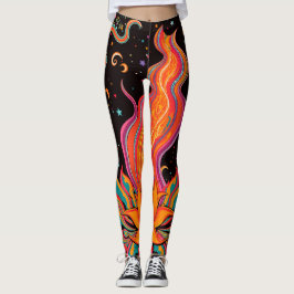 Zen Flame Flower Leggings
