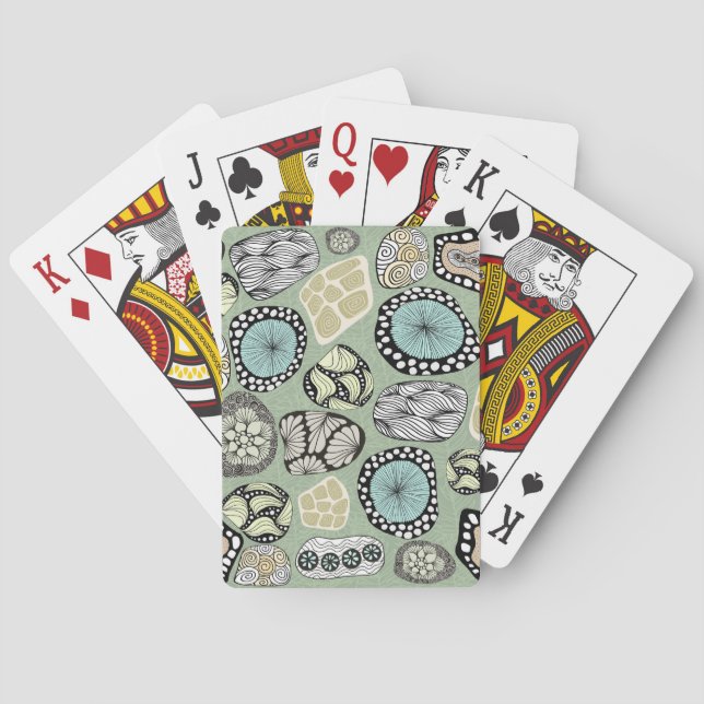 Zen Floral Playing Cards Casinokort (Baksidan)