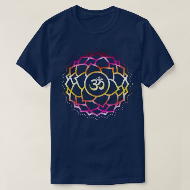 Zen Flower ChakraOm Buddhism Balance T Shirt (Design framsida)