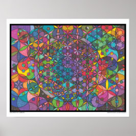 Zen Flower of Life - Divine Ögon Print Poster
