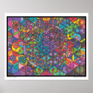 Zen Flower of Life - Divine Ögon Print Poster