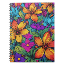 "Zen Flowers" Art Spiral Notebook Anteckningsbok
