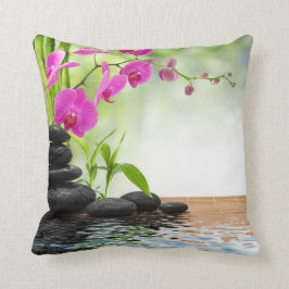 zen,frid,rosa orkidé,vacker,spa,lakning,yoga,c kudde