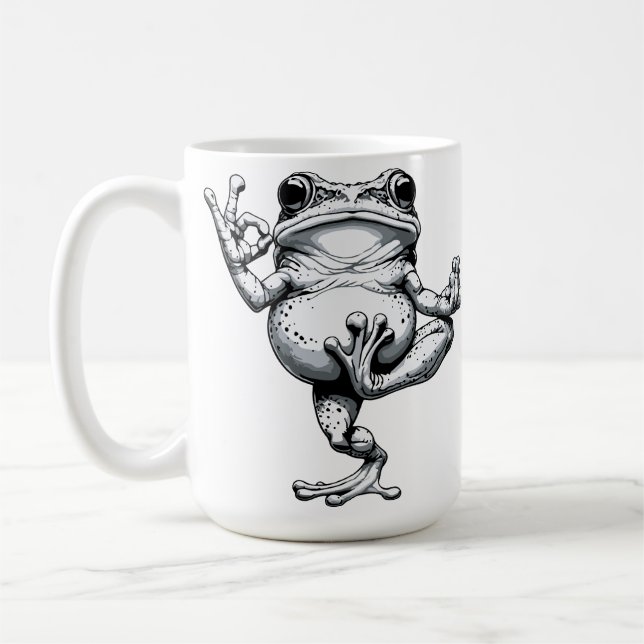 Zen Frog mästerverk Kaffemugg (Vänster)