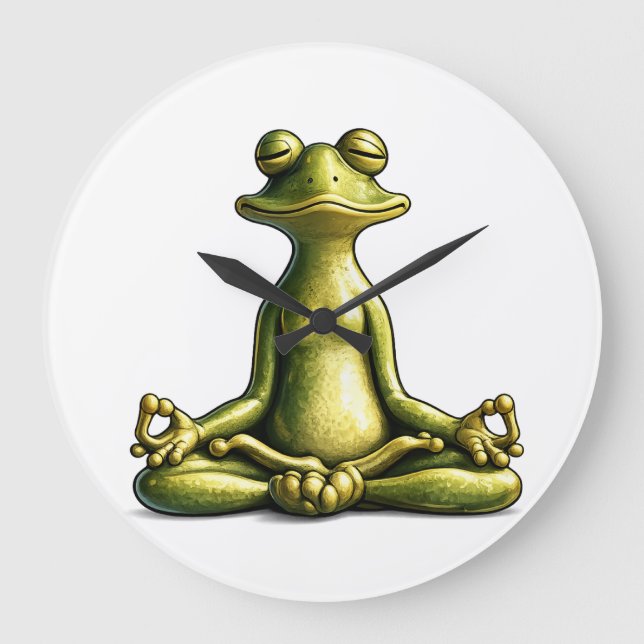 Zen Frog Stor Klocka (Framsida)