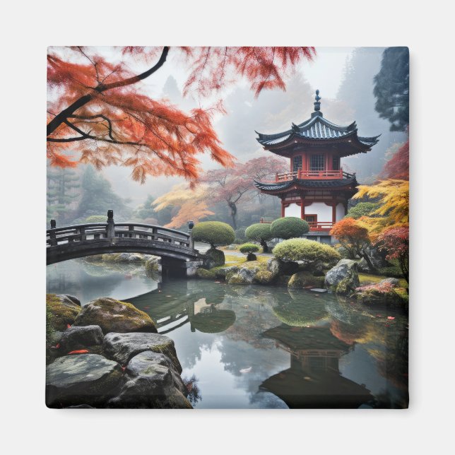Zen Garden Tranquil fredliga natur Magnet (Framsidan)