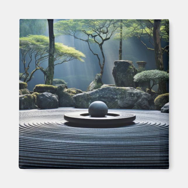 Zen Garden Tranquil fredliga natur Magnet (Framsidan)