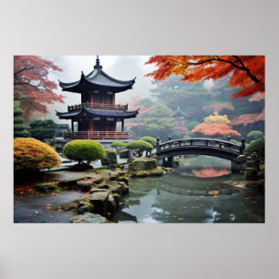 Zen Garden Tranquil fredliga natur Poster