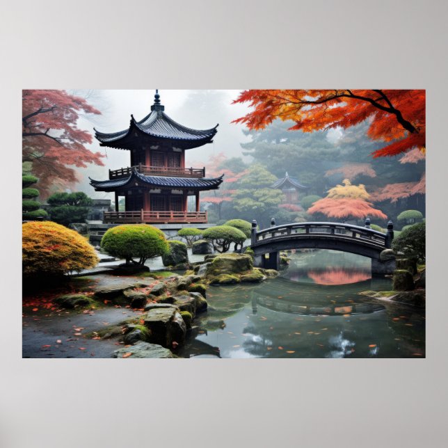 Zen Garden Tranquil fredliga natur Poster (Framsidan)