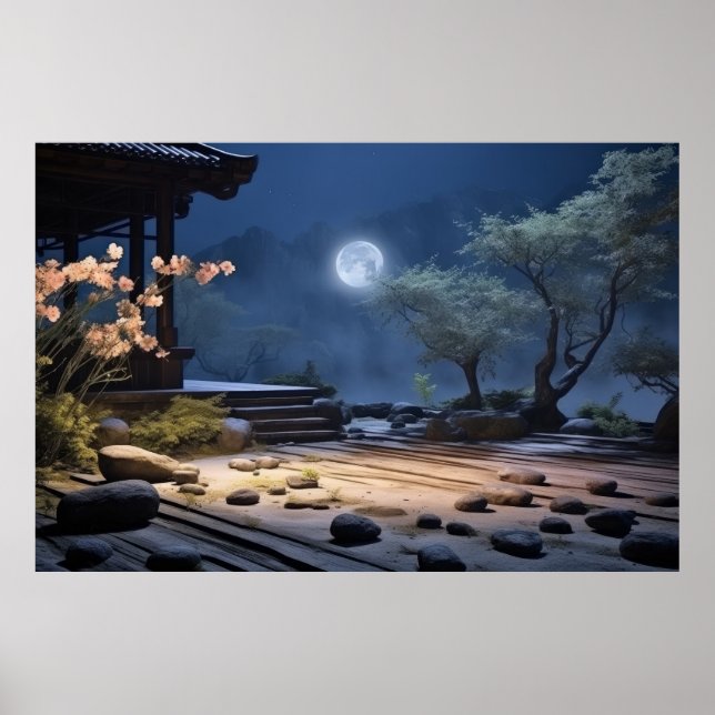 Zen Garden Tranquil fredliga natur Poster (Framsidan)
