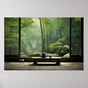 Zen Garden Tranquil fredliga natur Poster