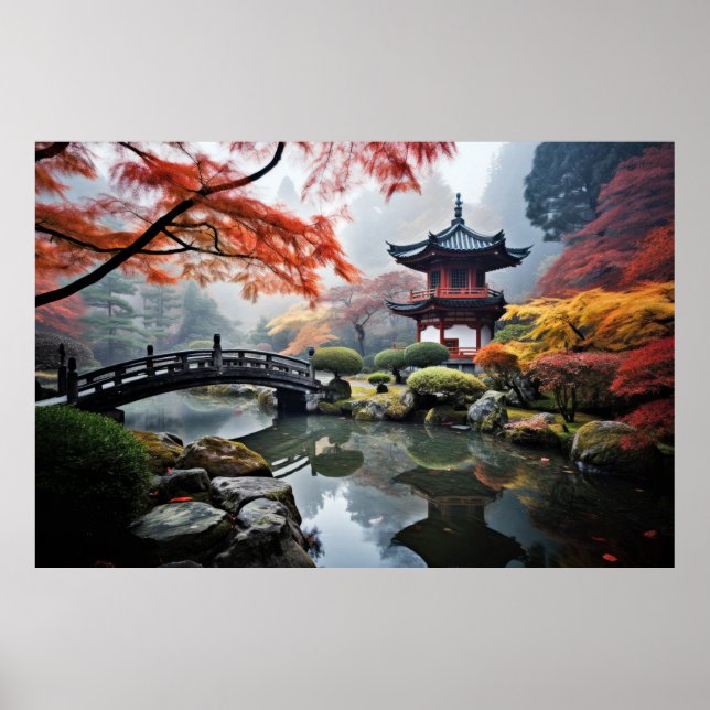 Zen Garden Tranquil fredliga natur Poster (Framsidan)