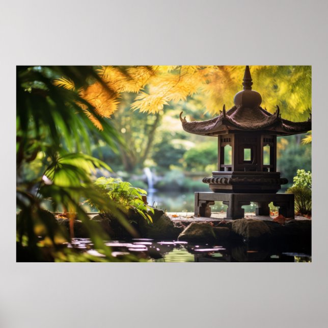 Zen Garden Tranquil fredliga natur Poster (Framsidan)