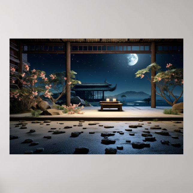 Zen Garden Tranquil fredliga natur Poster (Framsidan)