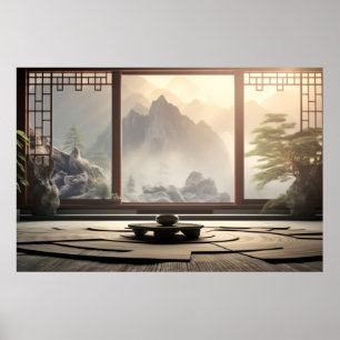 Zen Garden Tranquil fredliga natur Poster