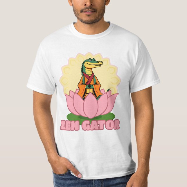 Zen Gator T-shirt-design T Shirt (Framsida)