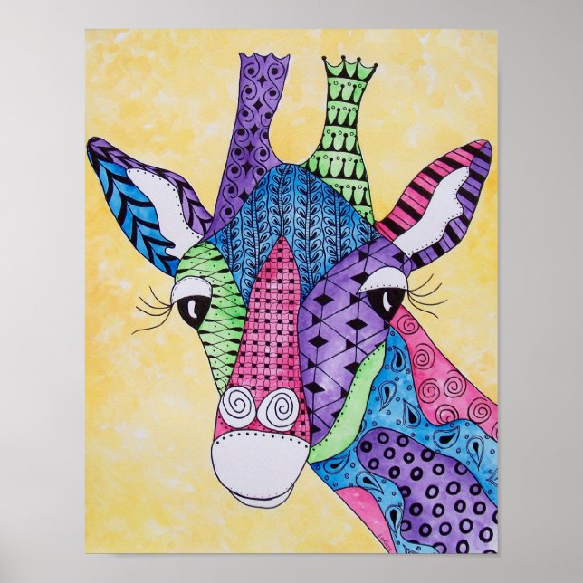 Zen Giraffe Animal Poster (Framsidan)