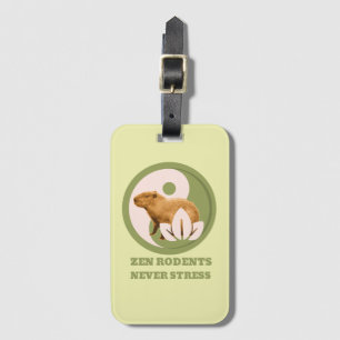Zen Gnagare Stressar Aldrig Capybara Humor Bagagebricka