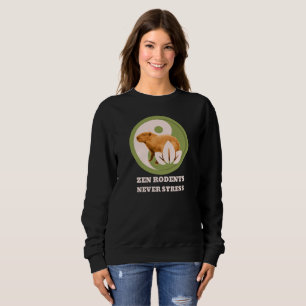 Zen Gnagare Stressar Aldrig Capybara Humor T Shirt