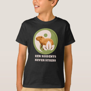Zen Gnagare Stressar Aldrig Capybara Humor T Shirt