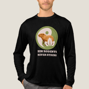 Zen Gnagare Stresser Aldrig Capybara Humor T Shirt